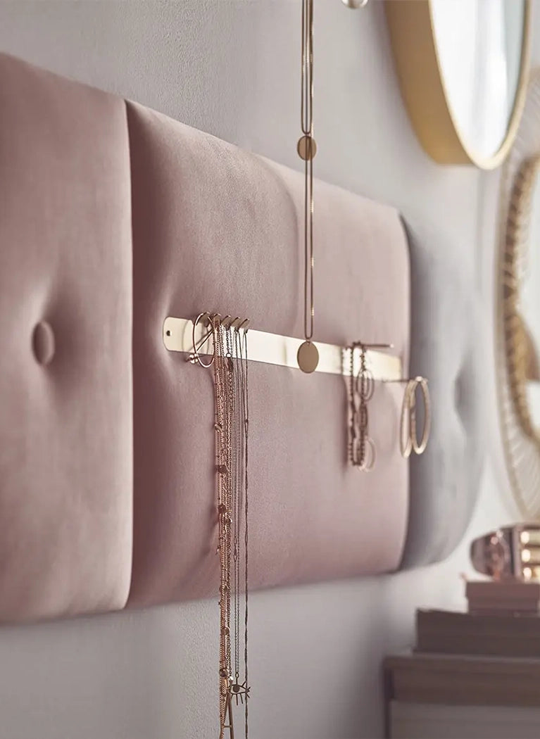 Padded Wall Panels Pink set with jewellery Decormania UK